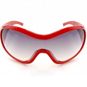 Vintage Y2K Dolce and Gabbana D&G 8008 Red Shield Sunglasses